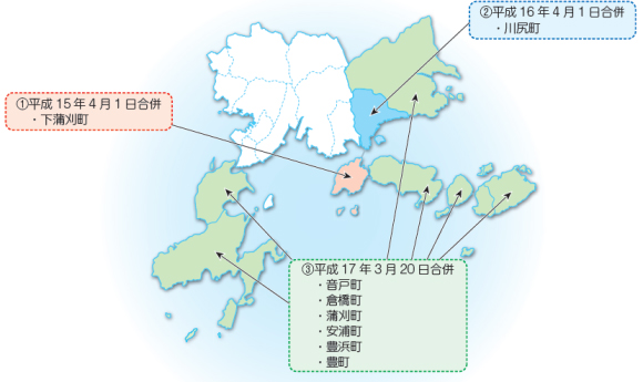 地図:平成大合併