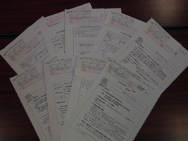 写真:結果報告書