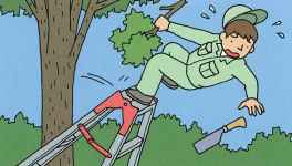 イラスト：三脚からの墜落