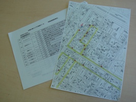 写真：収集作業マップ