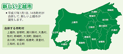 新しい上越市の地図