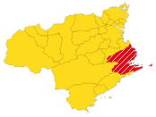 徳島県阿南市の位置図