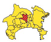 厚木市の位置図