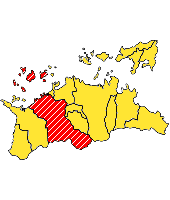 中讃広域行政事務組合の位置図