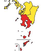 鹿児島県の位置図