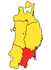宮城県の位置図