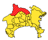 相模原市の位置図